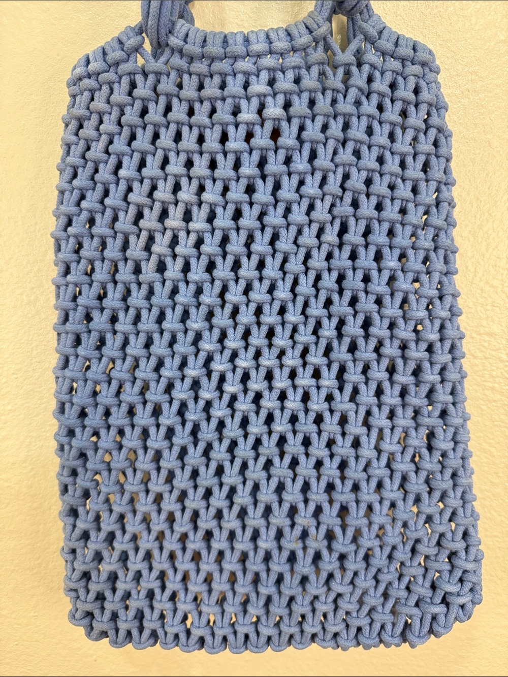 J.Crew Cadiz Hand-Knotted Rope Tote Bag Brilliant Ocean Blue - Picture 8 of 12